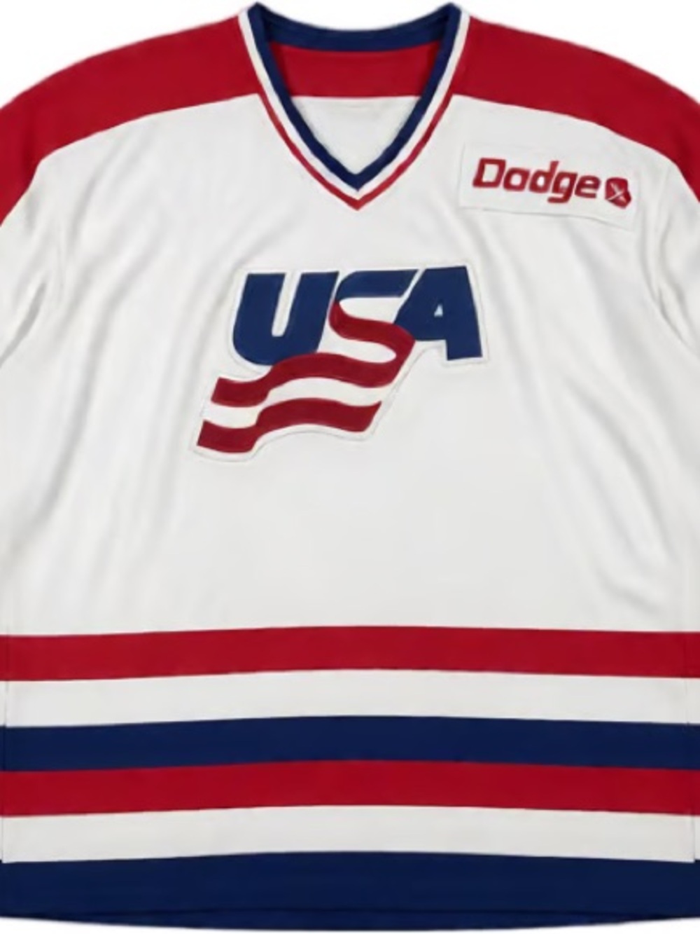 CCM Red, White & Blue Striped Hockey Jersey